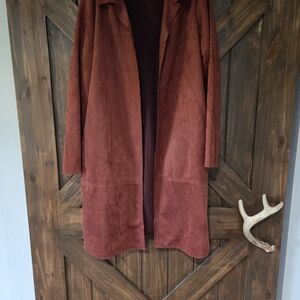 Philosophy Women's Suede Trench Coat in Rust